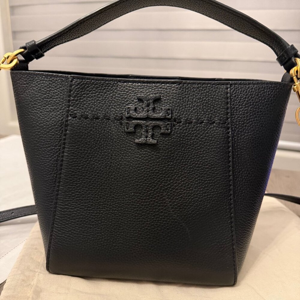 Tory Burch Black Crossbody Bag with Gold Accents